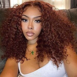 Ultra Plus Jerry Curl 12” – Color #33 (Auburn Red) – 100% Human Hair